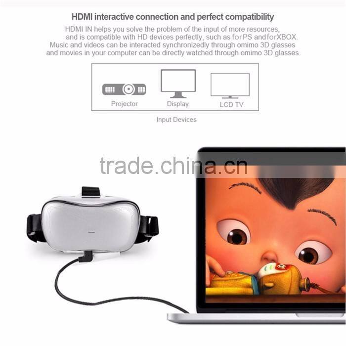 2016 Andriod 4.4 system black and white color vr all in one Omimo vr virtual reality glasses with a high immersion