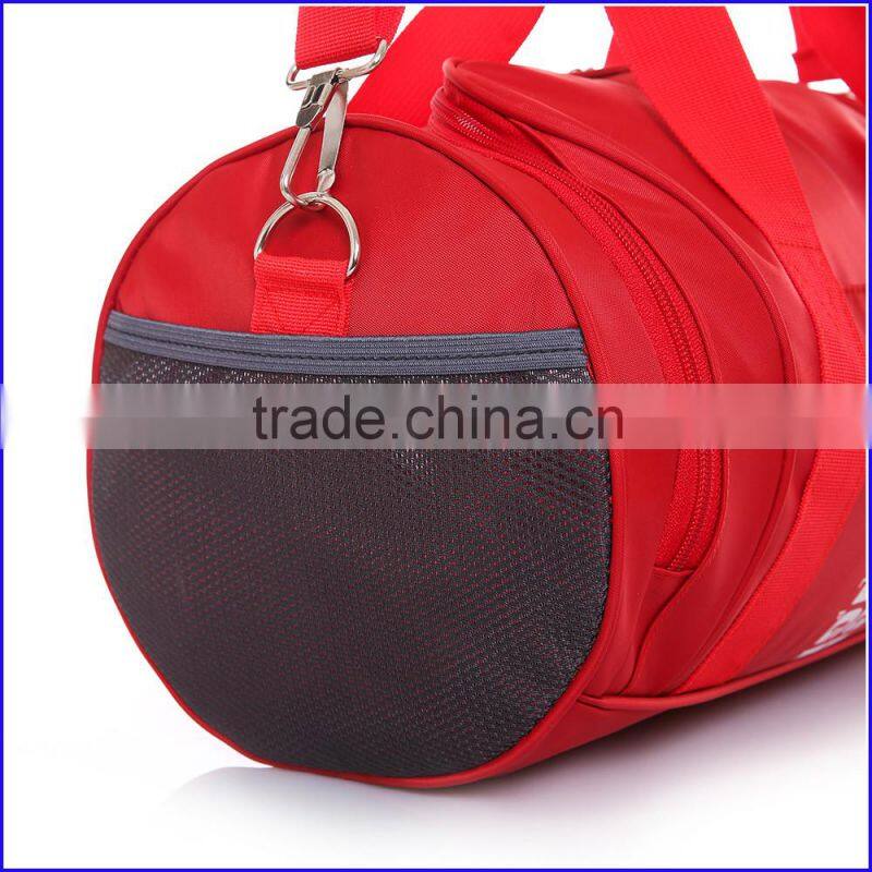 Promotion nylon PU PVC polyester canvas barrel shape bags