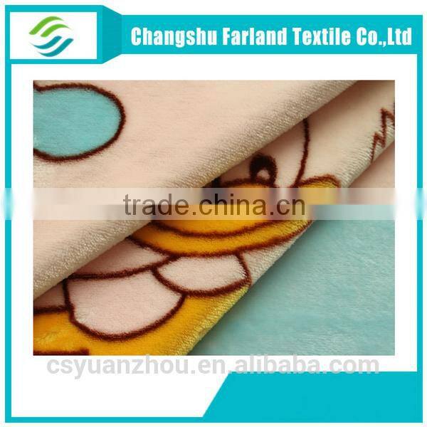 cartoon with duck pattern woven knitted flannel fabric wholesale