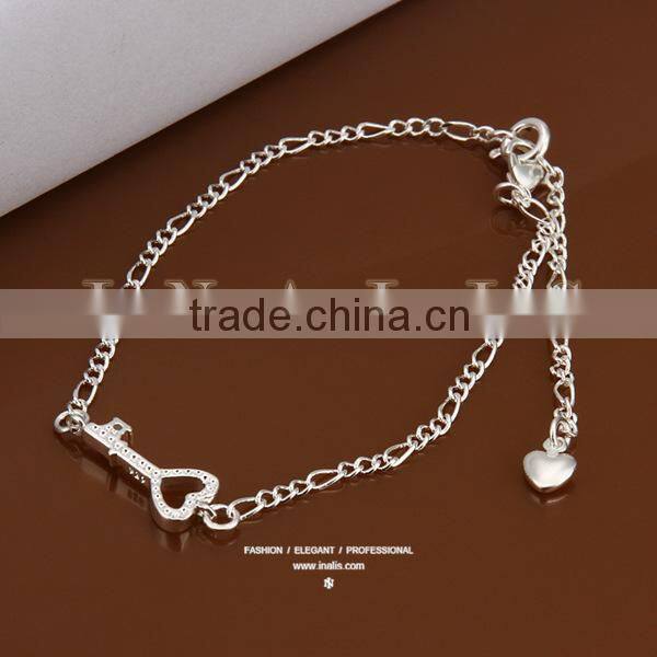 2014 wholesale 925 silver jewellery designs of anklets A024