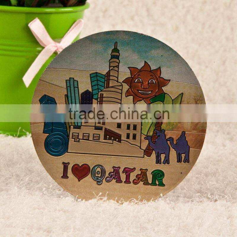 Custom fine high quality QATAR aluminum foil fridge magnets