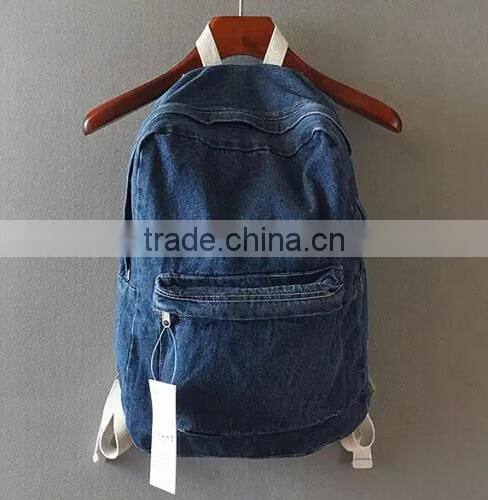 hot selling jean sports backpack fashion denim canvas backpack