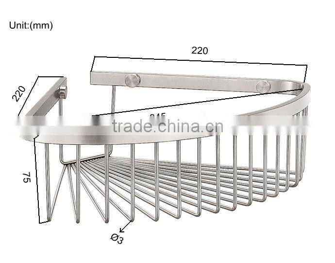 stainless steel single tier net shelf