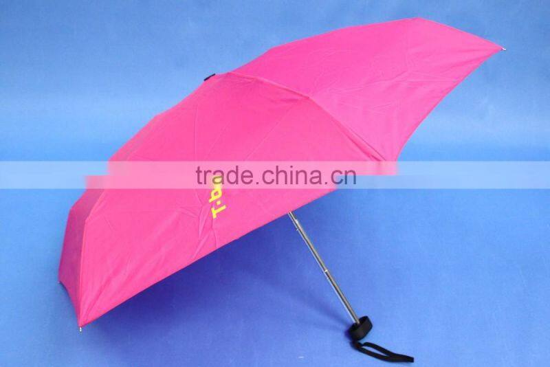 Fashionable Ladies Multicolor 5-section Folding Umbrella With EVA Case