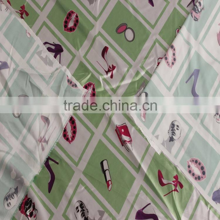 fashion design digital printting cotton fabric for 2 years old children shirts
