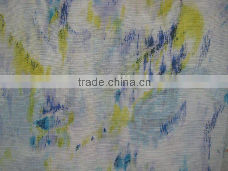 chiffon star print polyester fabric