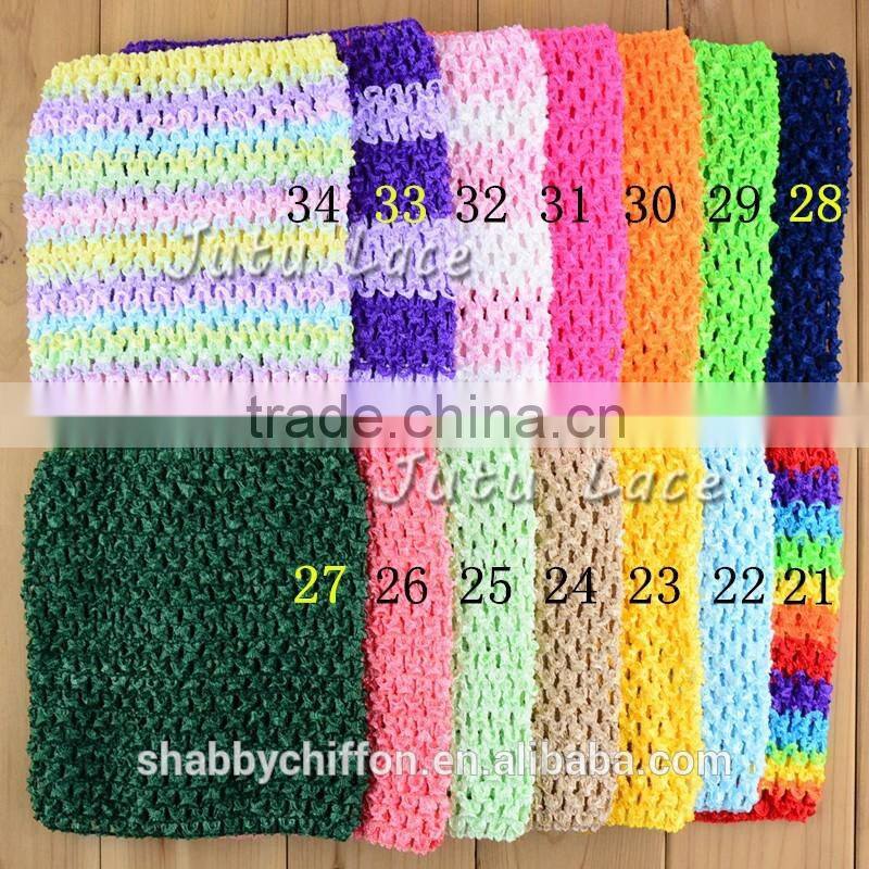 Fashion 15*15cm Crochet Elastic band -34colors Tutu Clothing Decoration Knitted Bands
