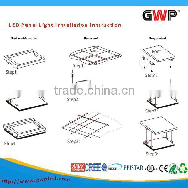 600x600mm black frame LED panel light