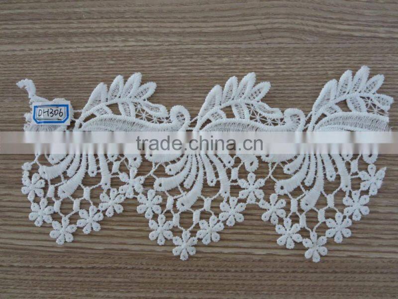 2015 new dedign fashion female chemical lace trim for lady's dress