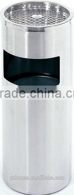 China factory colorful round standing not rust trash can with ashtary