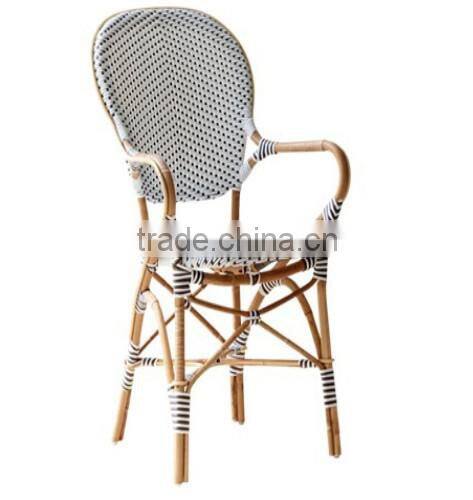 bamboo look french rattan bistro chair