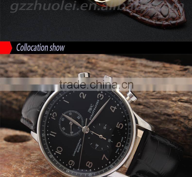 20mm high quality genuine leather Watch strap with stainless steel buckle Wholesale 3PCS