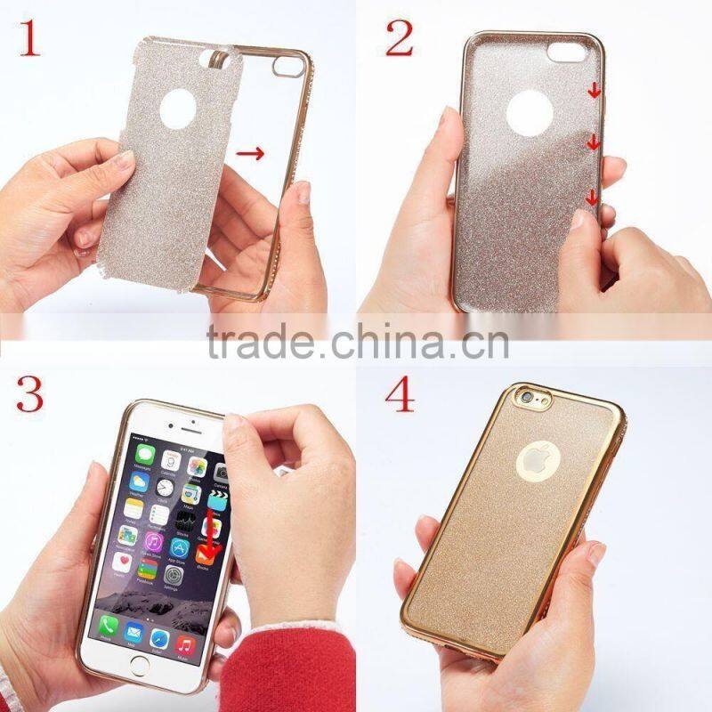 Bling Silicone Glitter Shock Proof TPU Phone Case Cover For Apple iPhone & Samsung