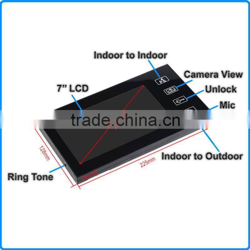 Video Handsfree Intercom Camera IR Home Night Vision 7" LCD Color Door Phone Bell