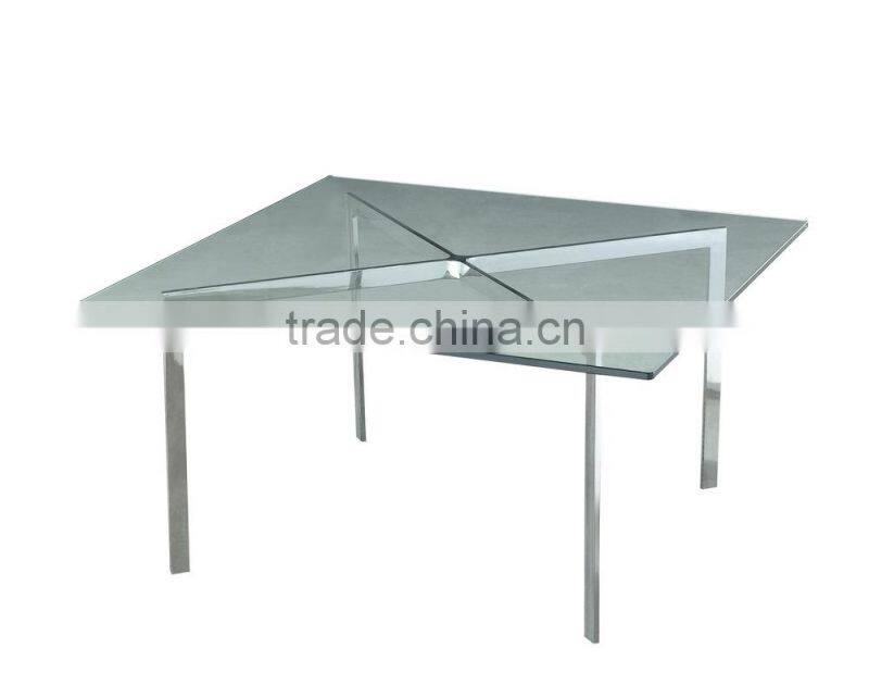 brass and glass coffee tables, rotating glass coffee table, square glass coffee table CT-070