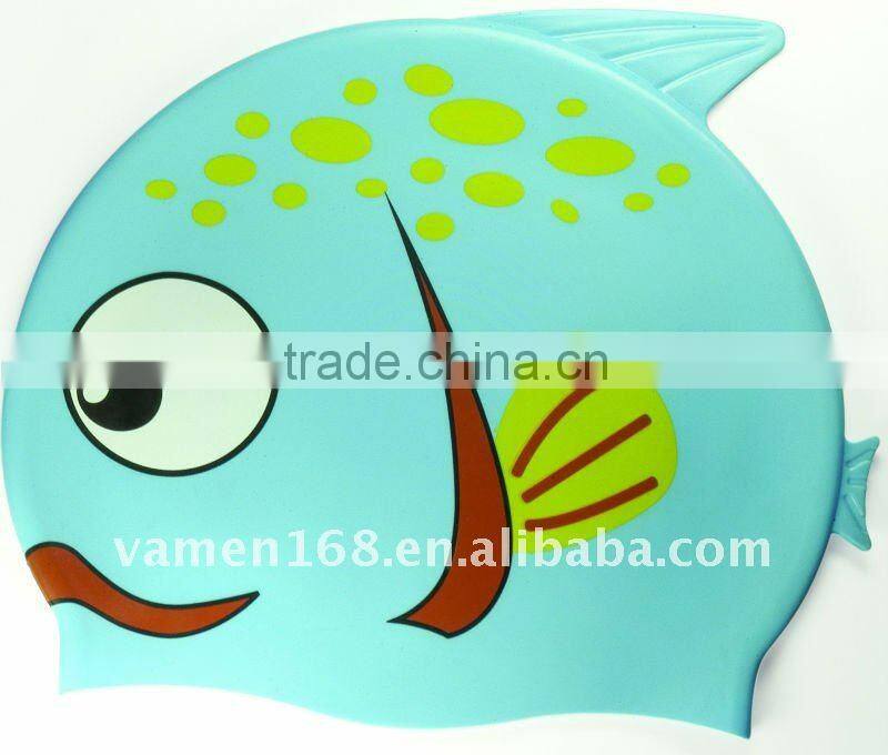 Factory Price Canada Flag Rubber Baby Cartoon Swim Cap