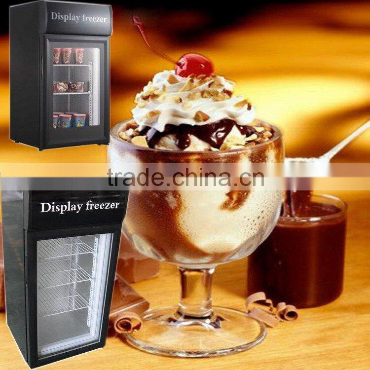 42L Glass door mini ice cream freezer
