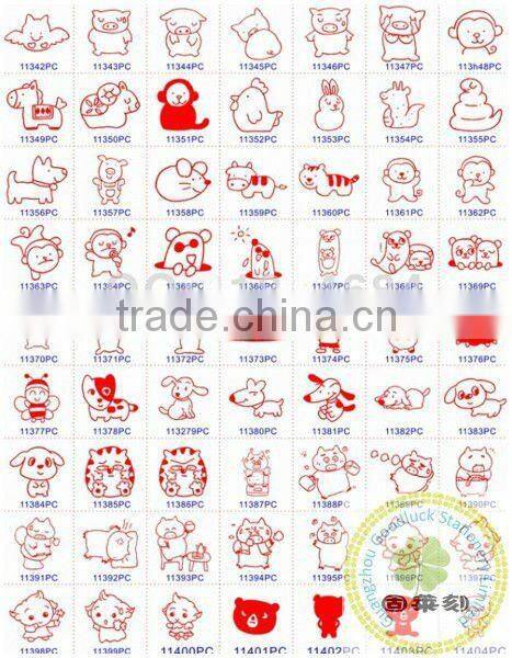 Custom crystal logo pre inked making clear soap stamps