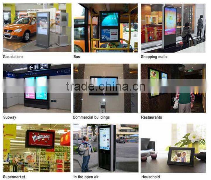 42" 46" 55" tft type lcd digital advertising display touch screen with moving wheels