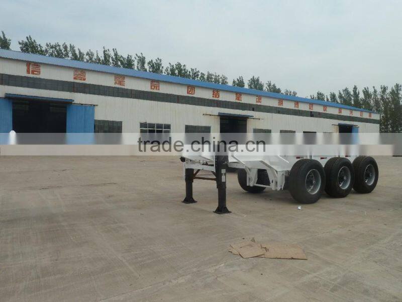 Hot sale 14meters 20ft dolly linked 40ft skeletal ship container loading 3 axles inter link semi trailer