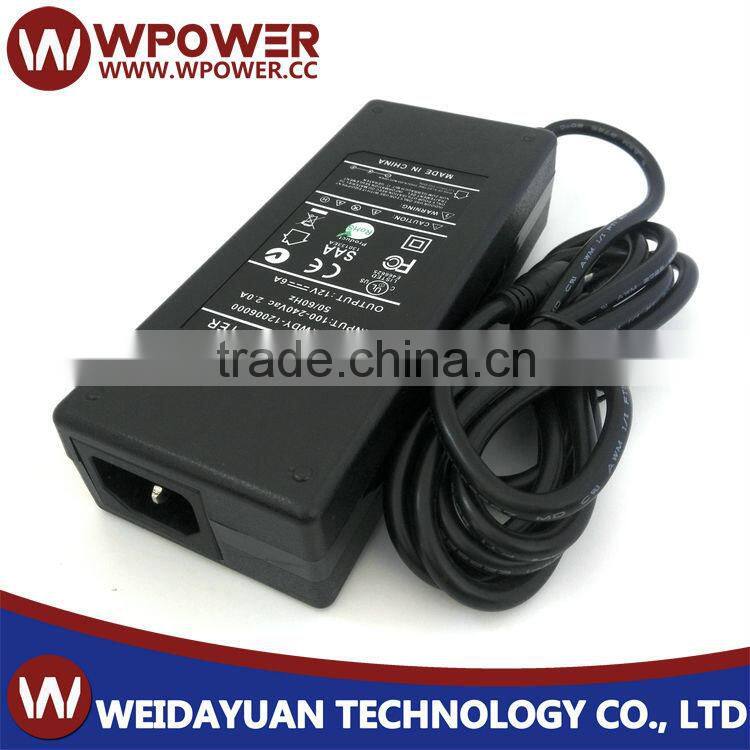 12V 6A power adapter supply c-tick PSE UL KC Class 2 certification power adapter 72w