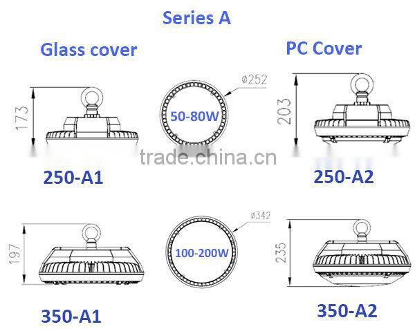 2015 UL led high bay light 100W retrofit led highbay for industry factory use