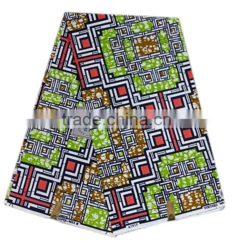 Hot selling new holland african cotton real wooden wax fabric