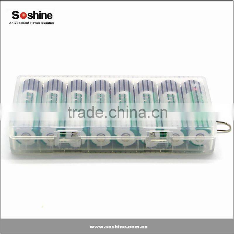 Soshine waterproof AA battery case, battery holder case for 8pcs AA batteries