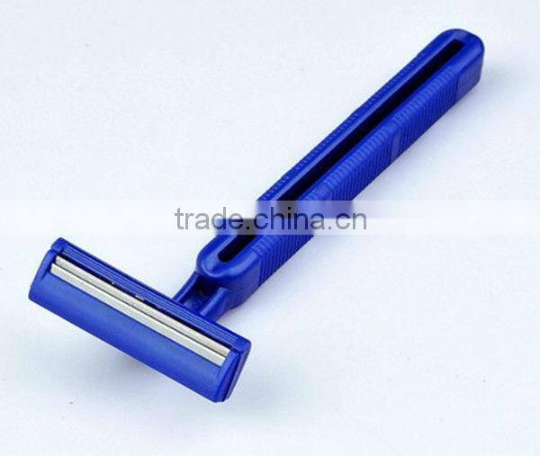 plastic handle stainless steet blades shaving kit (razor with shaving cream )