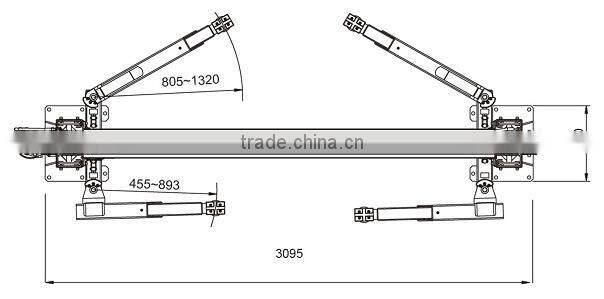 6ton cylinder direct driving two post lift