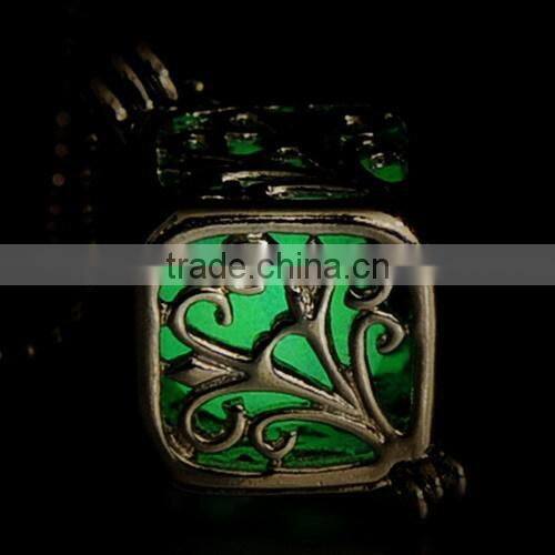Cube Glow Locket Glowing Jewelry Necklace glow in the dark jewelry