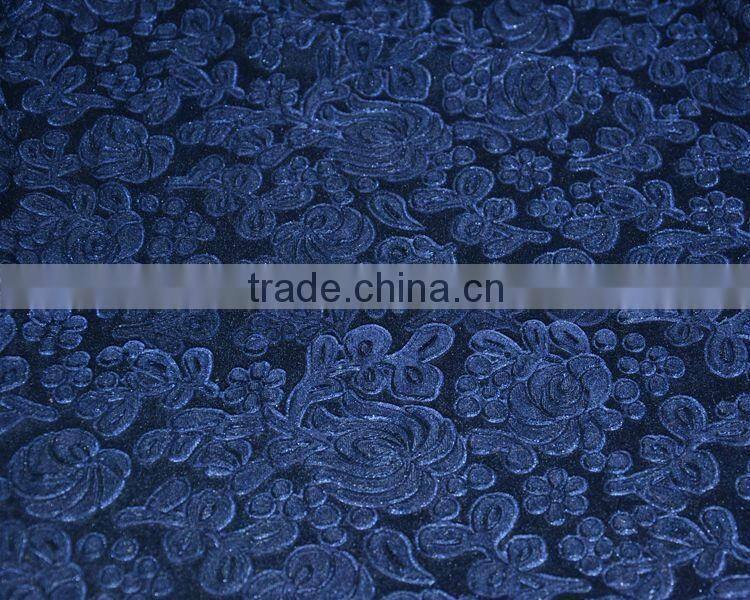 Jiufan Textile Ponti Flocked Fabric Polyester Spandex Roma For Lady's Sweater