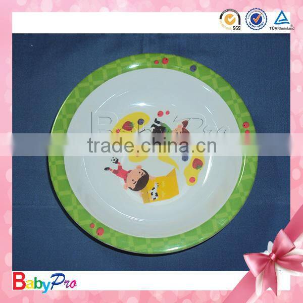 New product hot sale cartoon plastic plates and dishes baby dinnerware