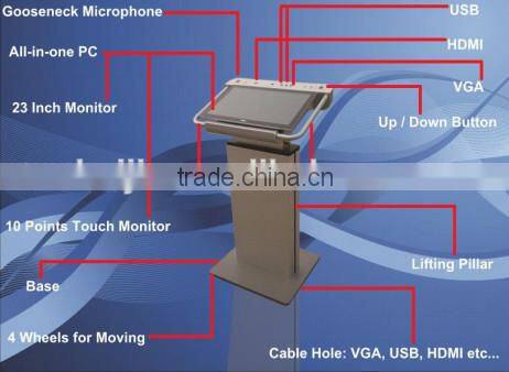 High quality OEM service digital podium/lectern with cheap price