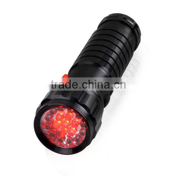 12 led white light,7 led red light aluminum led torch