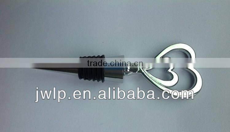 Double hearts wine bottle stopper