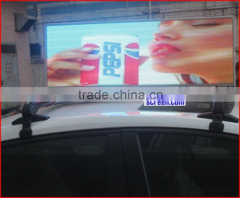 taxi top led display, ,960mm * 320mm,wide view angle,5mm smd high clear taxi sign, 5m-100m view distance,high clear,192*64 pixel