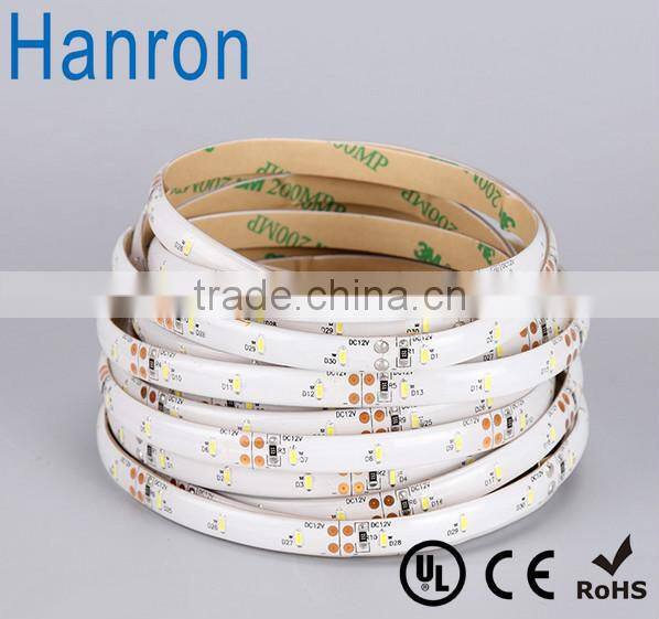 Sicilon glue IP65 waterproof 12V smd 3014 single color led flexible strip light tape