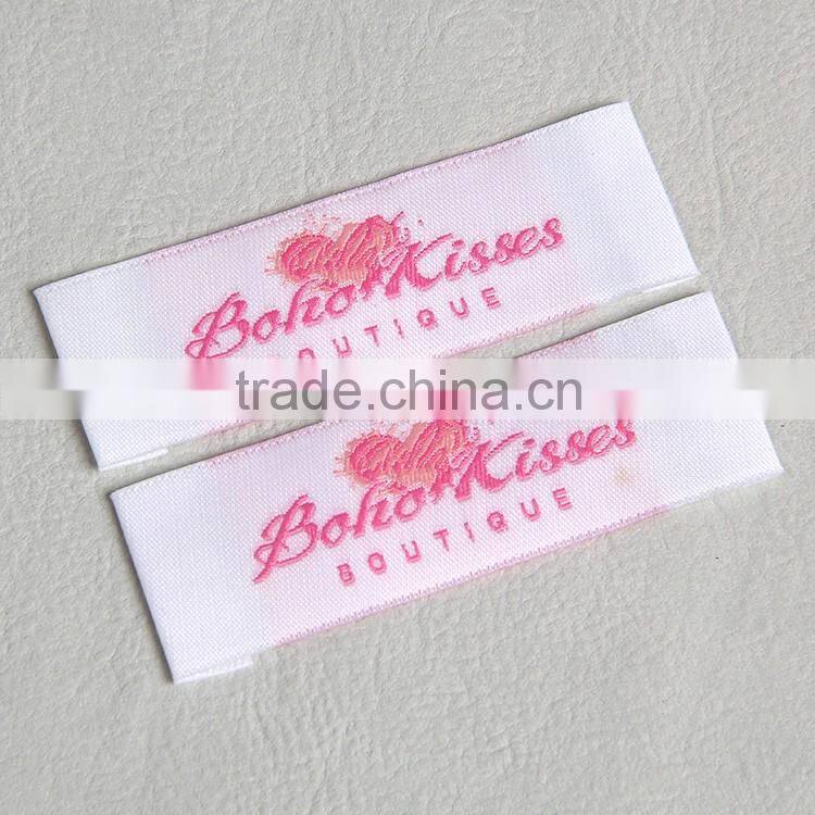 Label factory custom normal weaving neck label for women's Bohemian dress