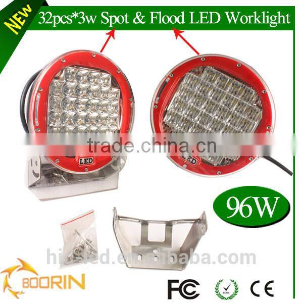 Truck tailer car Jeep 4x4 auto parts LED headlight type lighting,96W led driving light round,super brightness 96W LED work light
