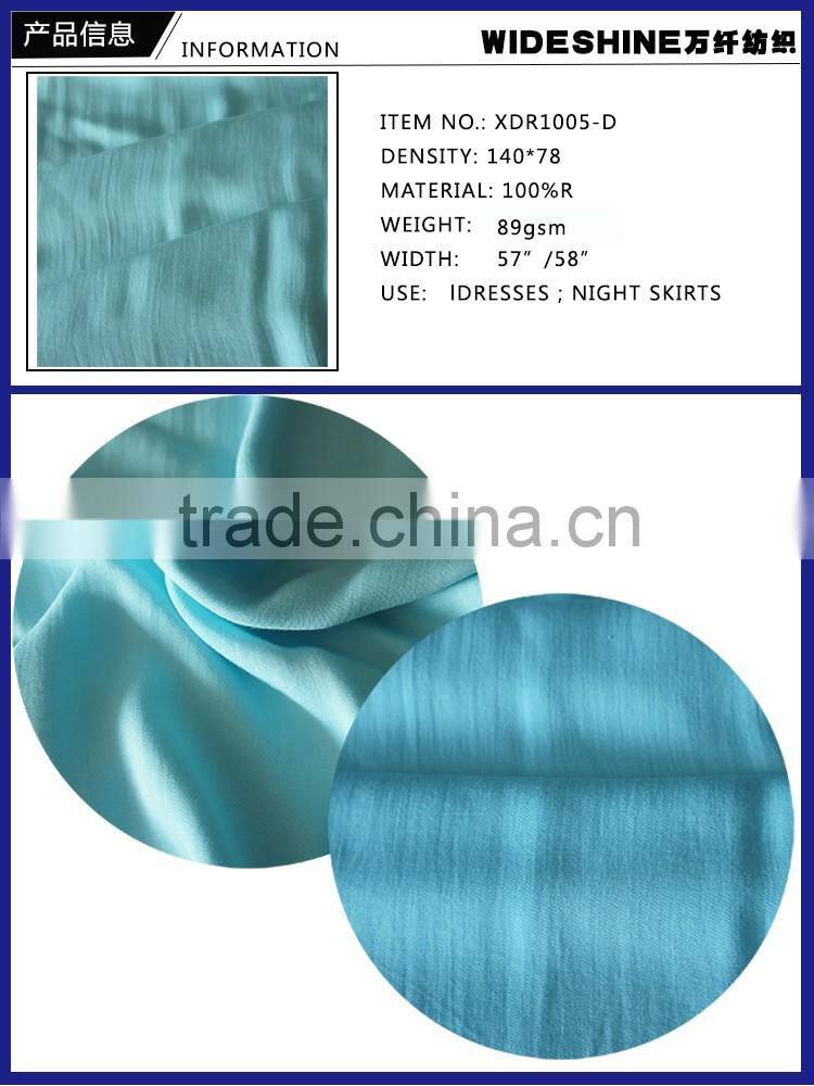 100%rayon 60s*60s dyed light fabric material for making fashion dresses cloth