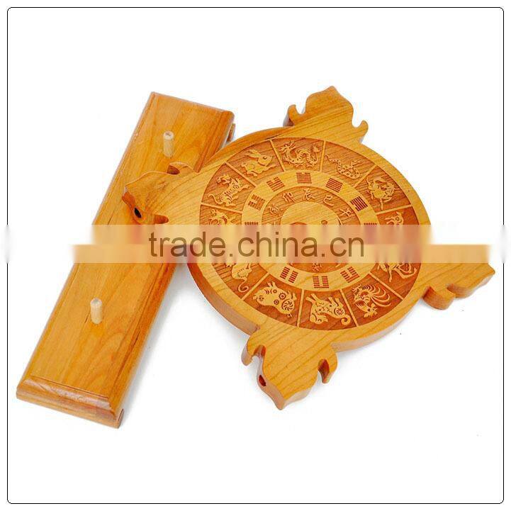 Peach wooden Shan Hai Zhen Plaque, Feng Shui Plaques