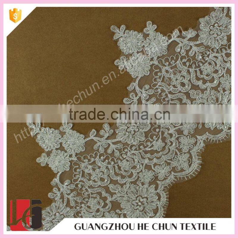 HC-1910-1 Hechun Factory New Product Indian Embroidered Crochet Stretch Lace Trim