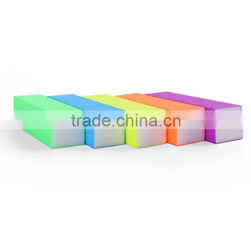 2016 new style nail art care buffer sanding block nail art neon buffer