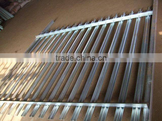 PVC coated Metal Steel tubular palisade Fencing