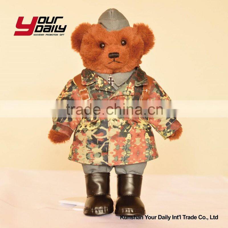 high quality stuffed plush teddy bear toys for uniform police man military pilot teddy