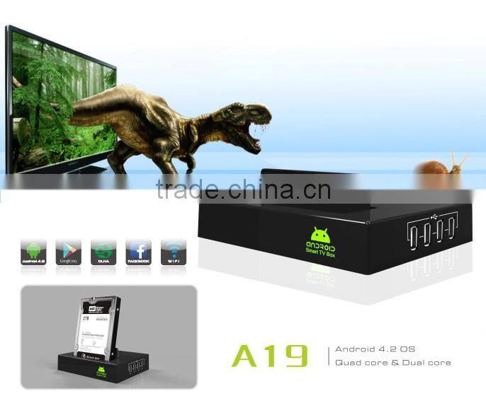 Android smart TV BOX HD1080P media player , Supports Google TV Market, XBMC Miracast and DLNA