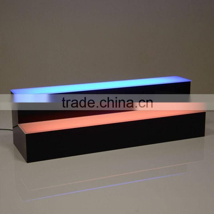 eyecatching RGB illuminated led bottle glorifier,acrylic wine rack,acrylic wine bottle holder