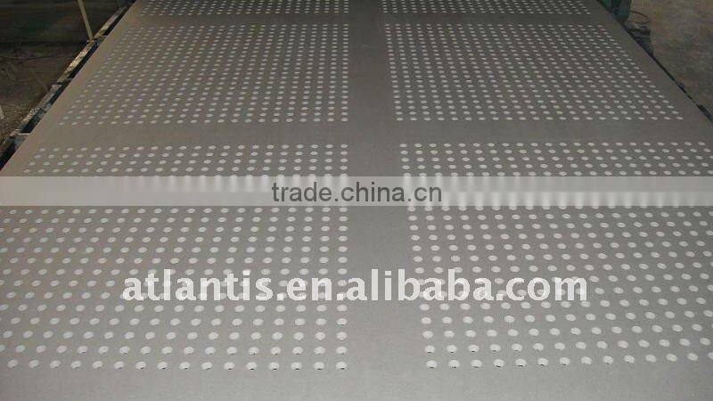 perforated plasterboard with PVC coating