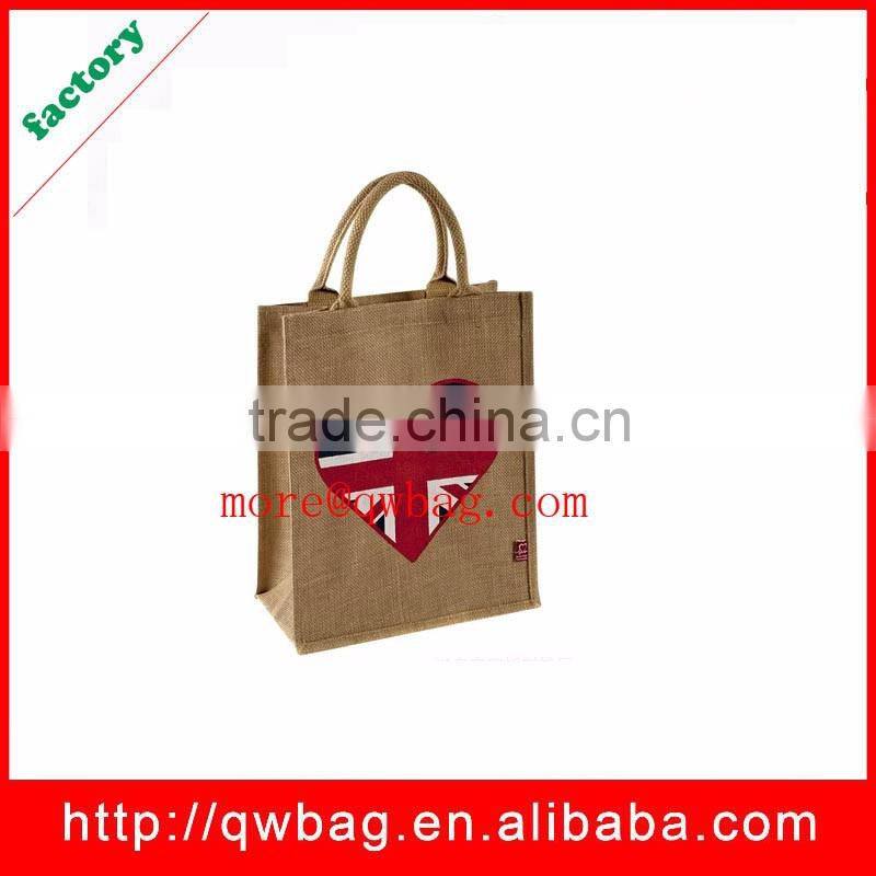 Eco-friendly fashion stylish shopping jute bag,customized jute bag
